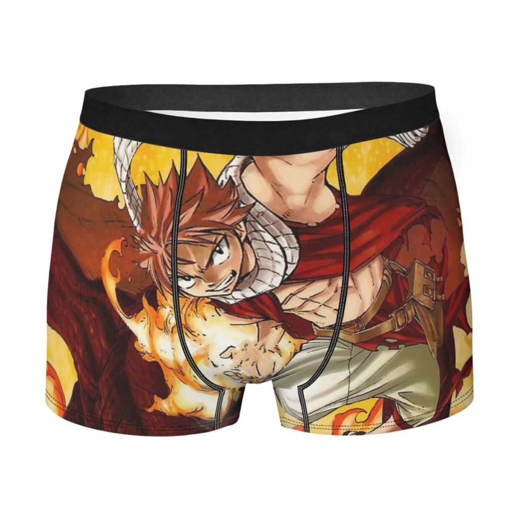 

Fire Natsu Man's Boxer Briefs Underwear FAIRY TAIL Magic Adventure Anime Highly Breathable Top Quality Sexy Shorts Gift Idea