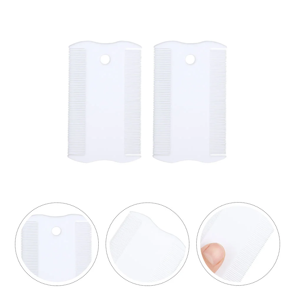 

2 Sets of Convenient Pet Flea Removal Combs Dogs Detangle Combs for Home (White)