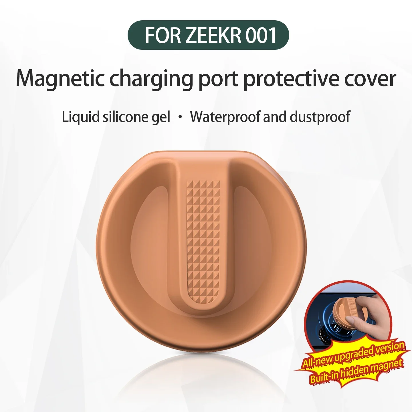 Фото Для ZEEKR 001 2026 2025 zeeke 7X 007 9X Защитный чехол для зарядного порта Водонепроницаемый и пылезащитный магнитный силиконовый чехол №1
