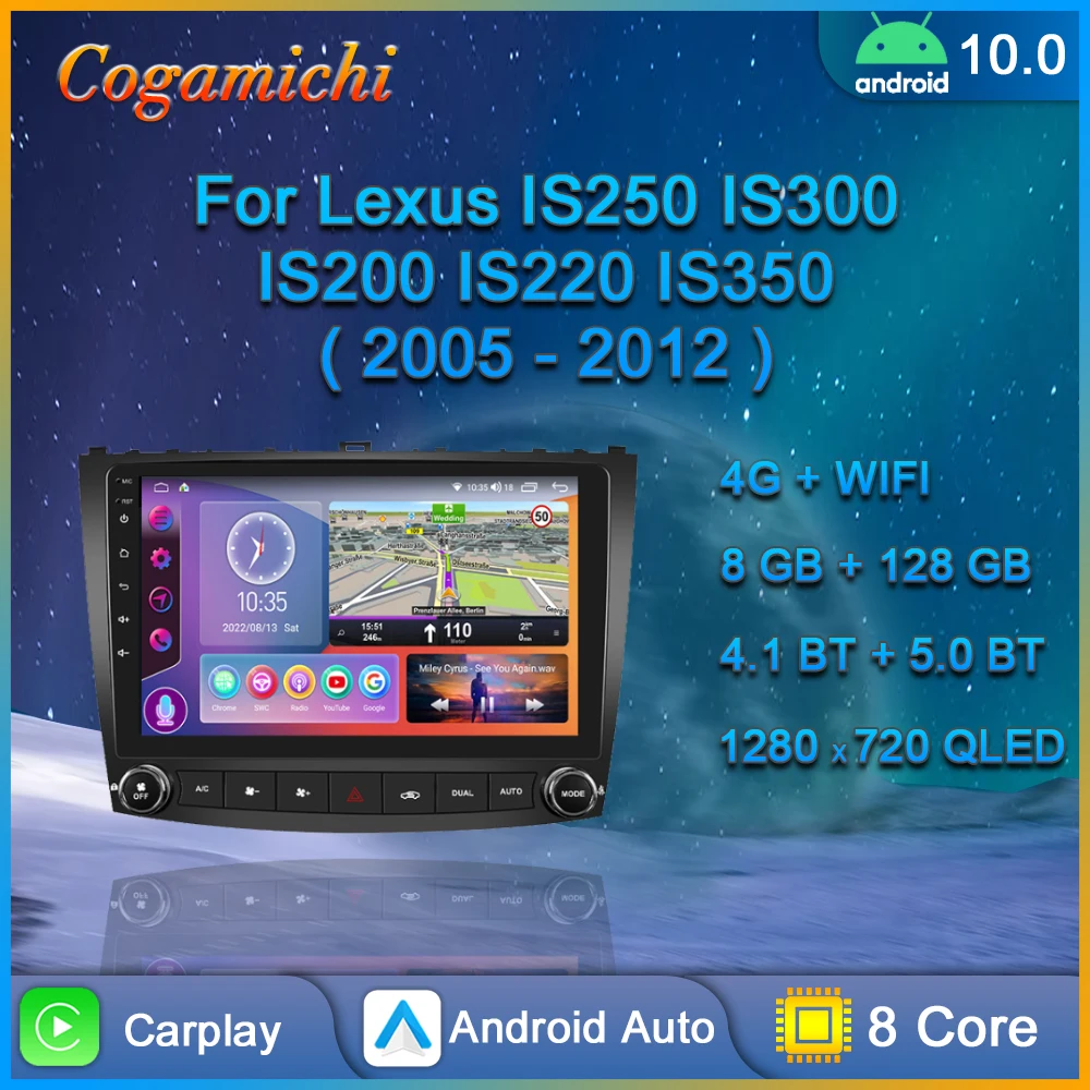 

Автомобильная Мультимедийная система для Lexus IS250, IS300, IS200, IS220, IS350, 2005-2012, Android, видеоплеер, навигация, GPS