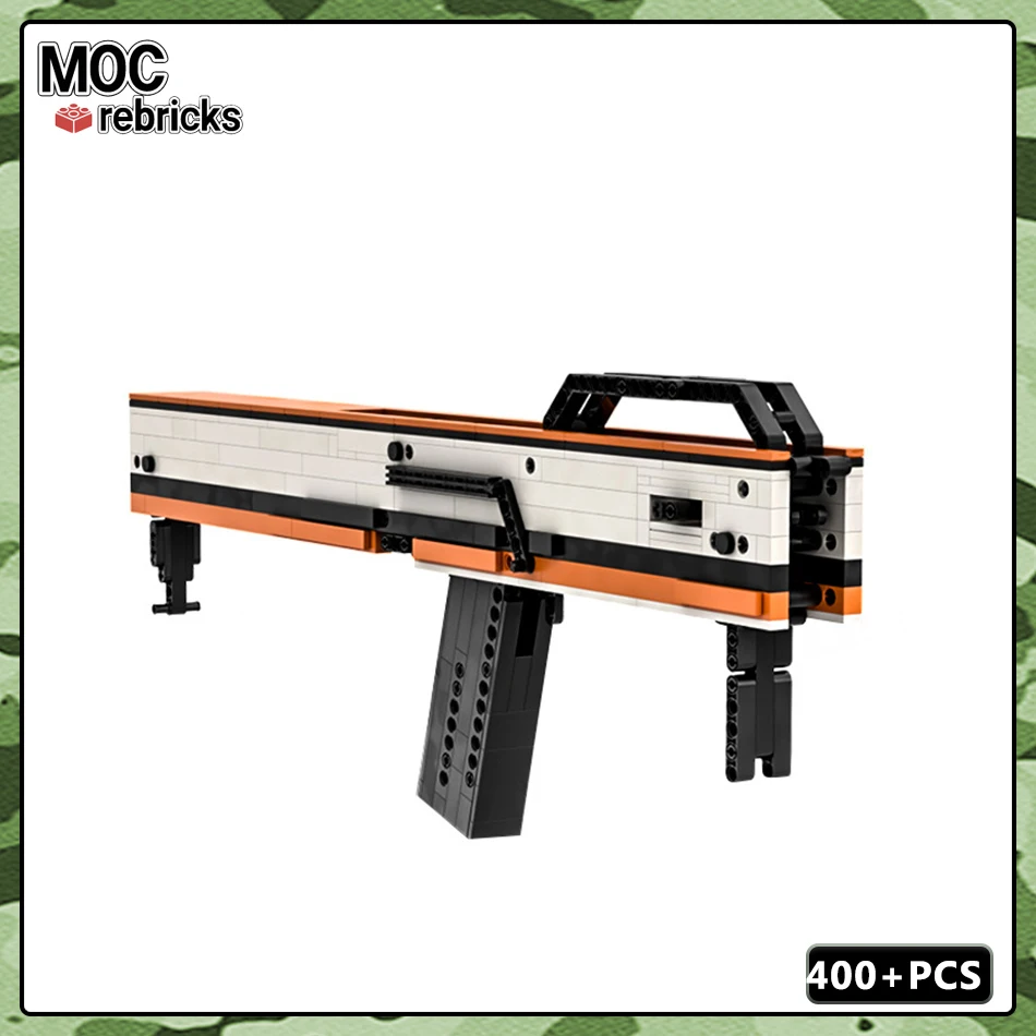 

Огнестрельное оружие серии кубики MOC FMG 9, складной пистолет, непрерывный строительный блок, набор игрушек «сделай сам» для мальчиков, подарки на день рождения