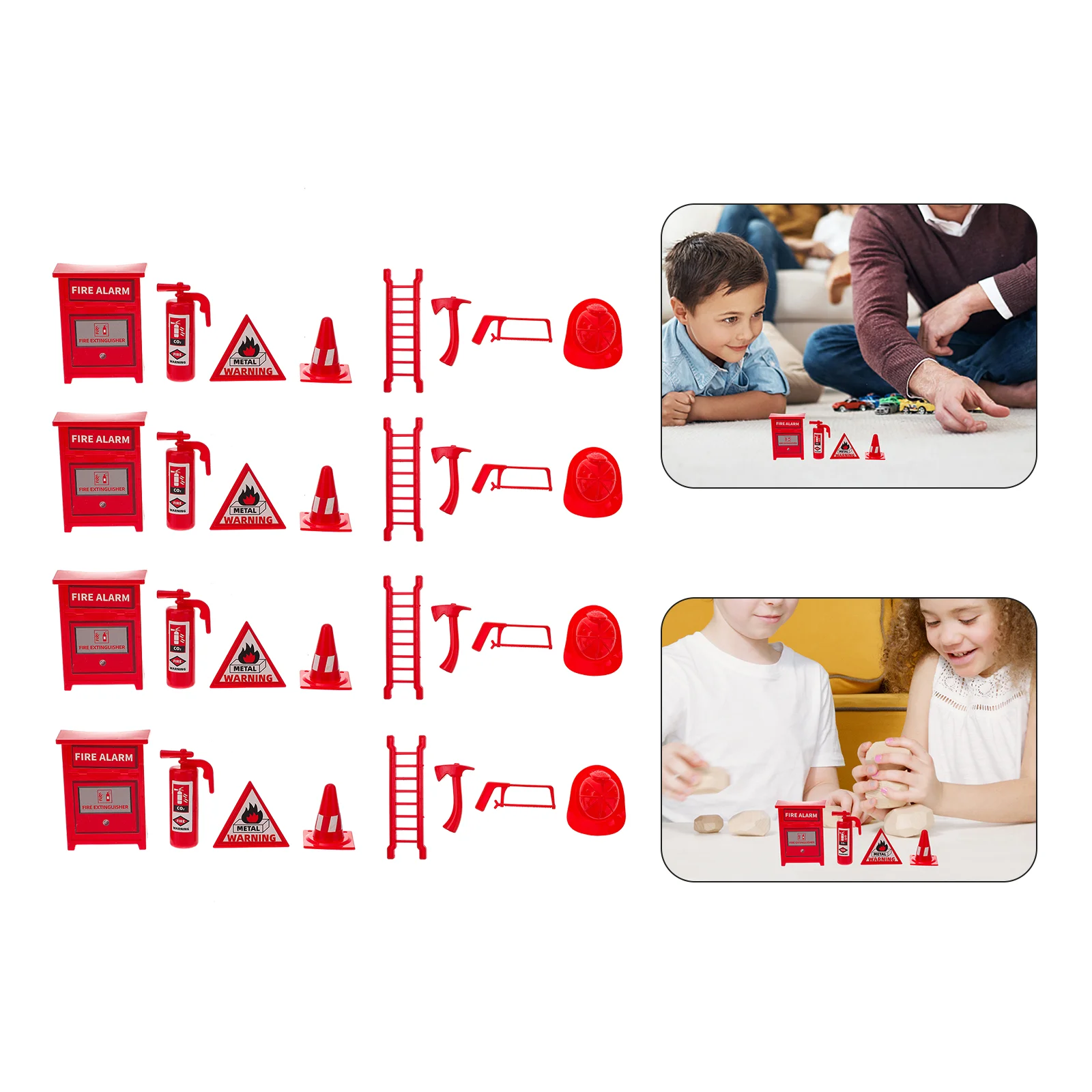 

4 Sets Toy Fire Extinguisher Fire Extinguisher Squirt Toys Realistic Firefighter Water Guns Firefighter Gifts for Kids