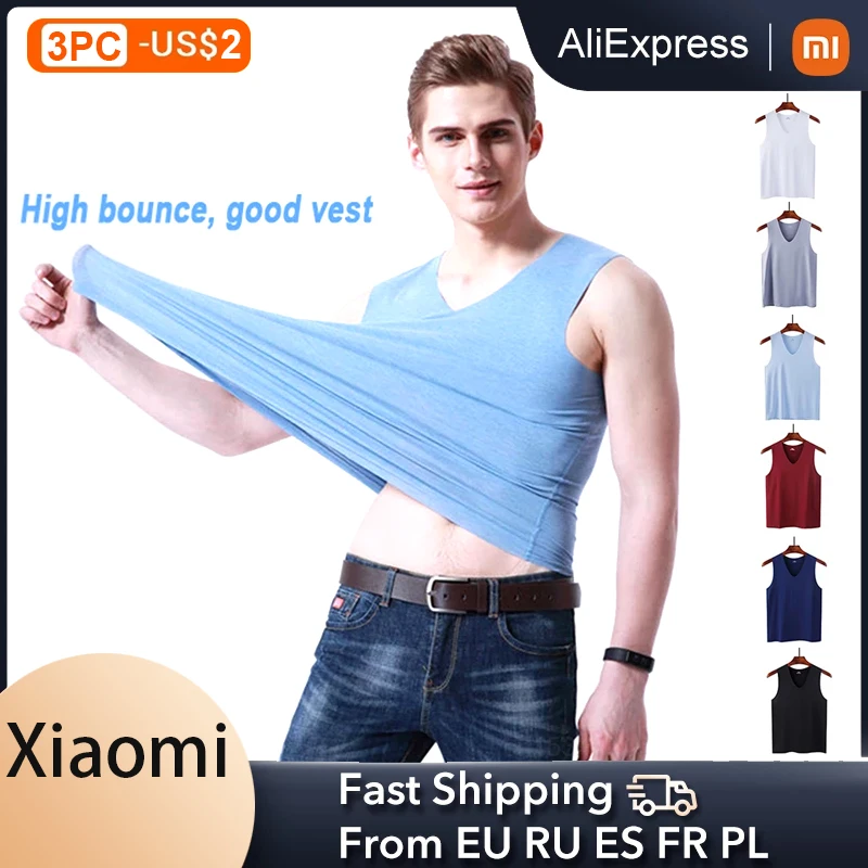 

Майка мужская из вискозы, без рукавов, дышащая