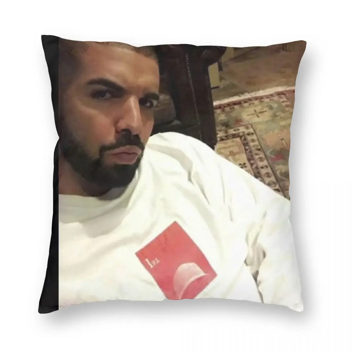 Фото Наволочка Drake BBL Love Interlude, полиэстер, лен, бархат, креативная декоративная наволочка на молнии, чехол для подушки 45x45 №3