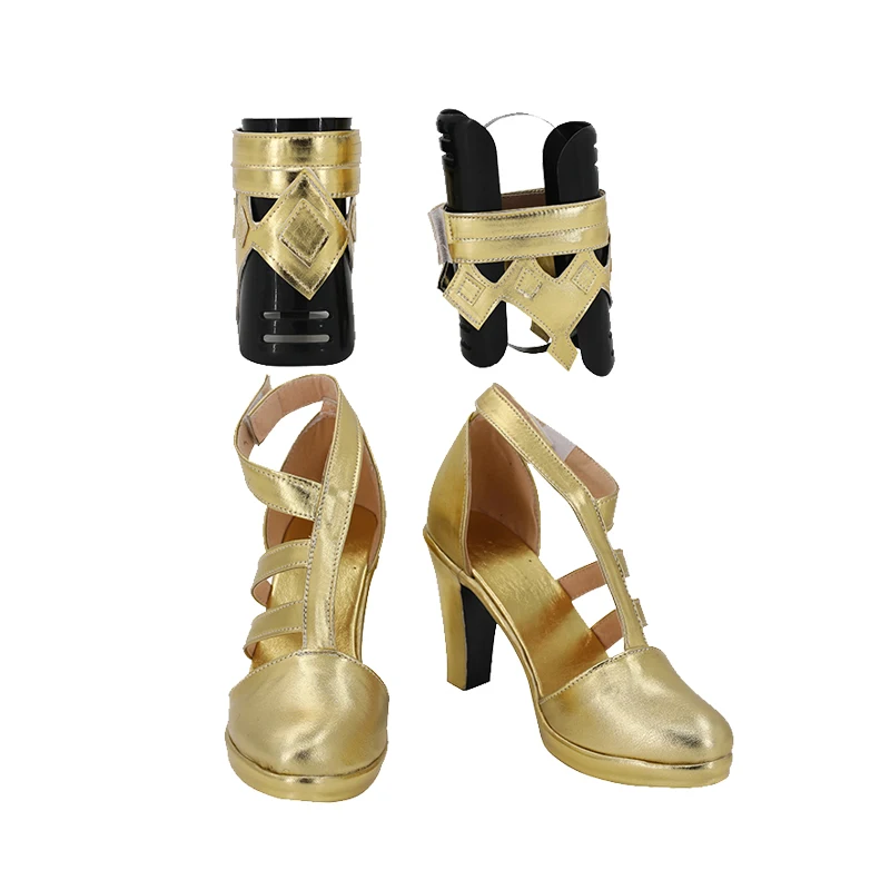 Layla Косплей золотая кожаная опора Обувь Игра Genshin Impact Экзотическая танцовщица