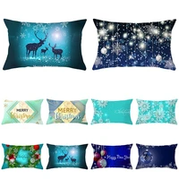 merry christmas cushion cover 3050cm color bohe style pillow covers home decor ribbon gift snowflake tree car sofa pillow case