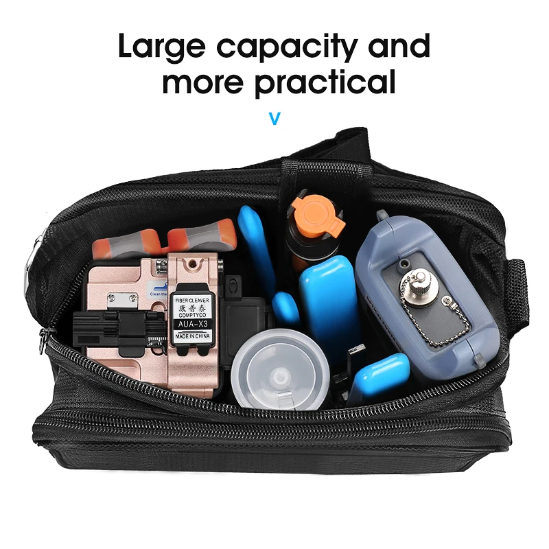 FTTH Fiber Optic Tool Kit with Fiber Fibra Optica Power Meter and 10mW Visual Fault Locator AUA-X3 Fiber Cleaver FTTH tool