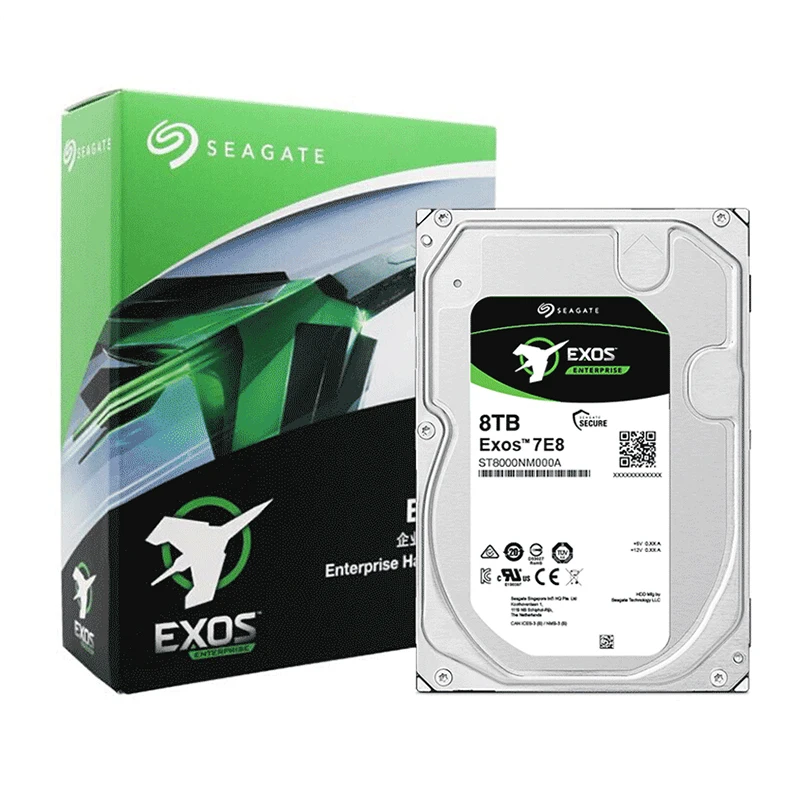 

Seagat 8TB ST8000NM000A Exos 7E8 Enterprise HDD 8TB 7200RPM 256MB 512N SATA 6Gb/s 3.5" Internal Hard Drive For Server NAS Laptop