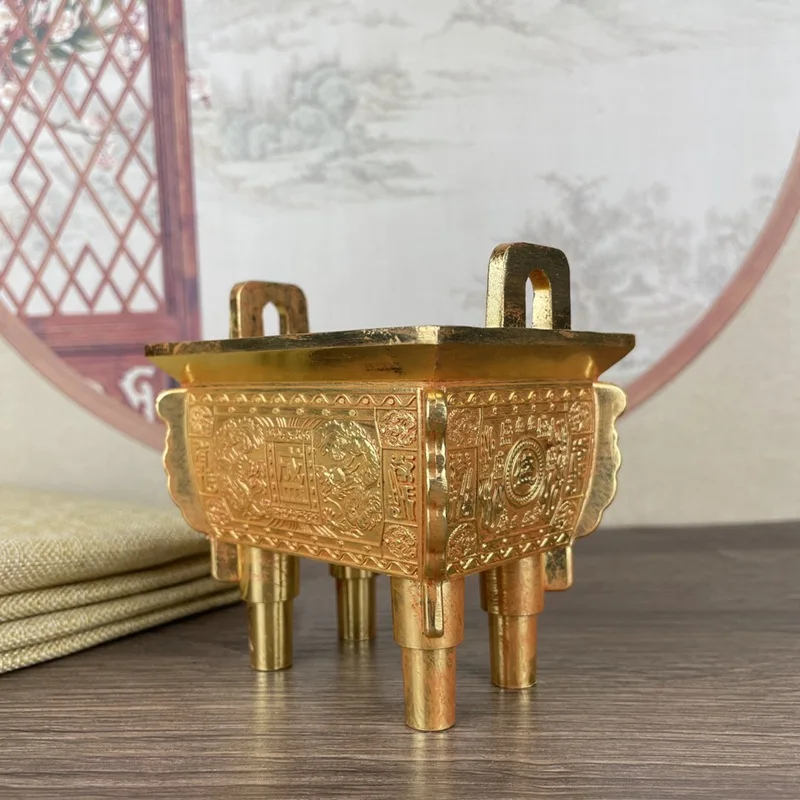 Домашняя курильница Shengding для помещений благовоний декоративная медная