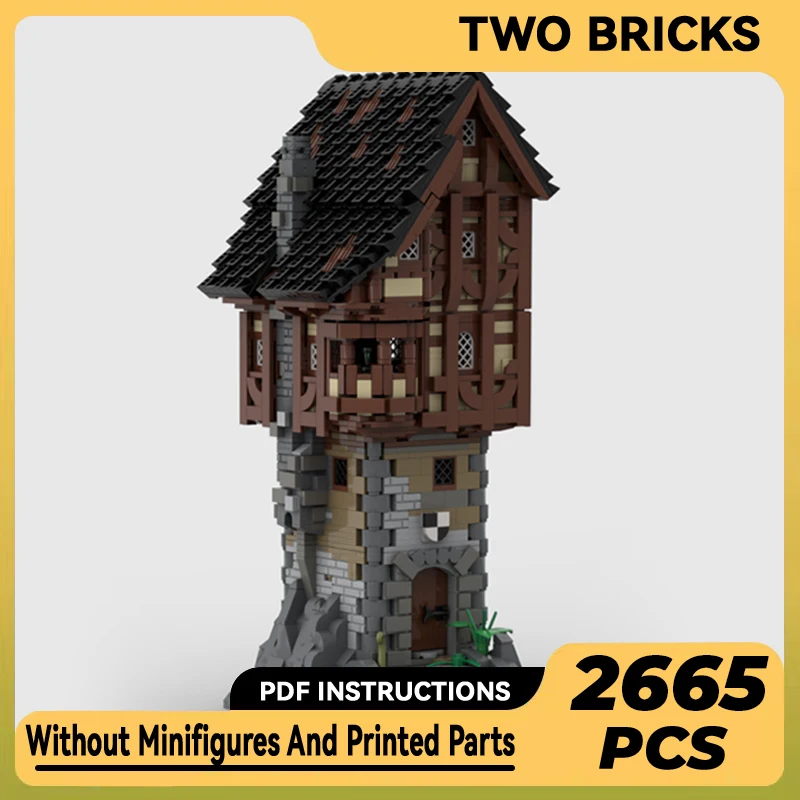 

Moc Building Blocks Medieval Model Robber's Tower Technical Bricks DIY Assembly Construction Toys For Childr Holiday Gifts