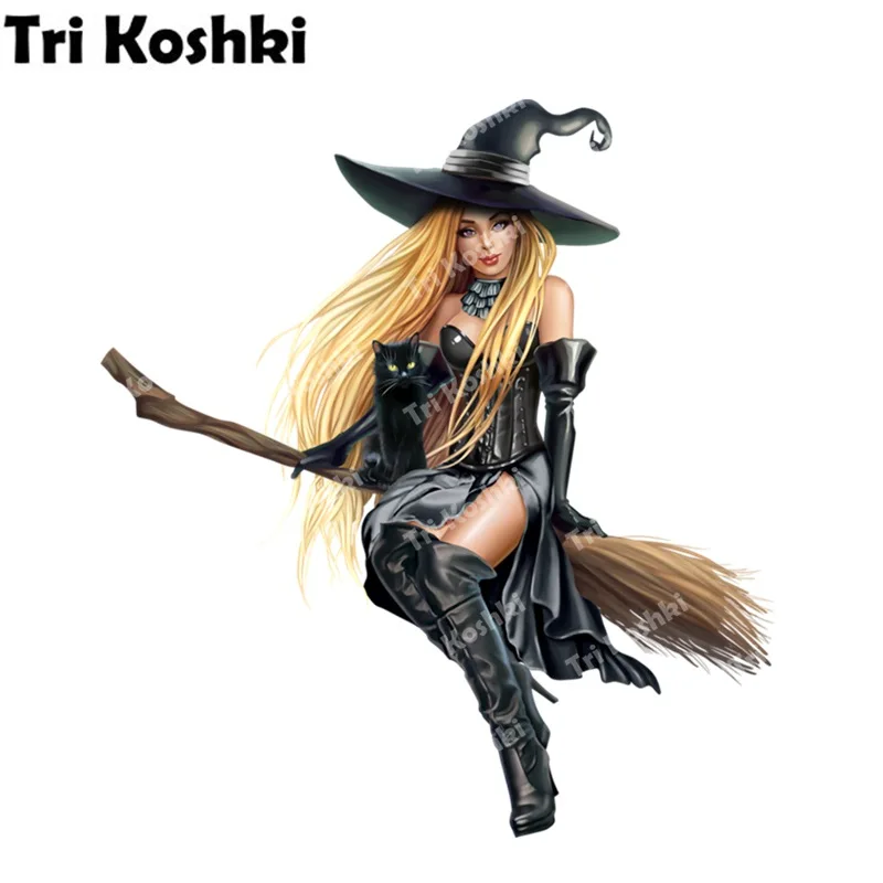 

Tri Koshki KCS237 фэнтези ведьма Хэллоуин автомобильная наклейка ПВХ красочные наклейки аксессуары для мотоциклов наклейка на автомобиль ноутбук чемодан