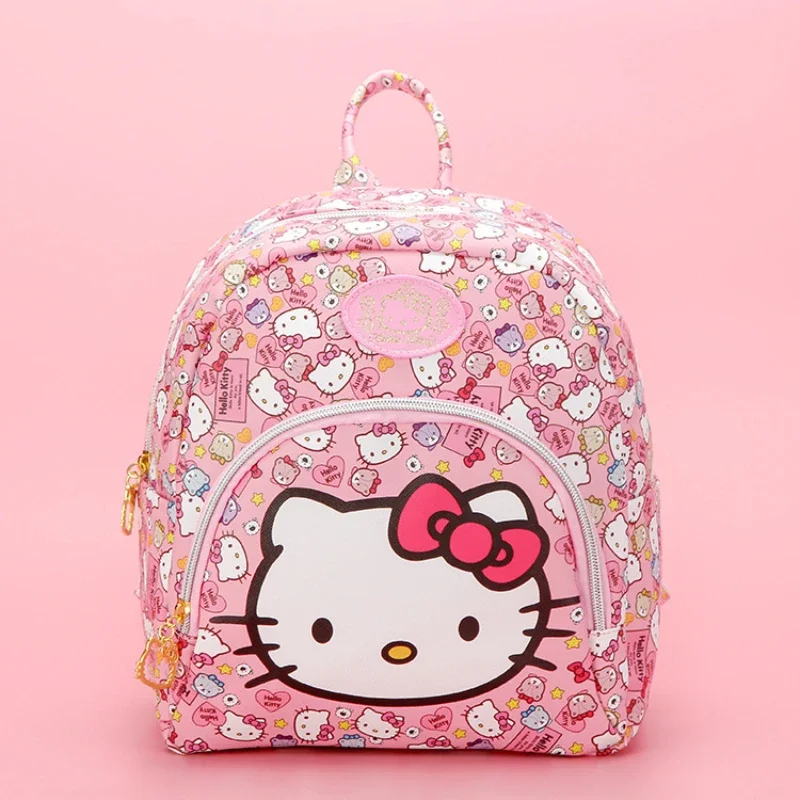 

Детский рюкзак Hello Kitty Sanrio, мультяшная мелодия, Коричный, для детского сада, кожаная Водонепроницаемая вместительная школьная сумка