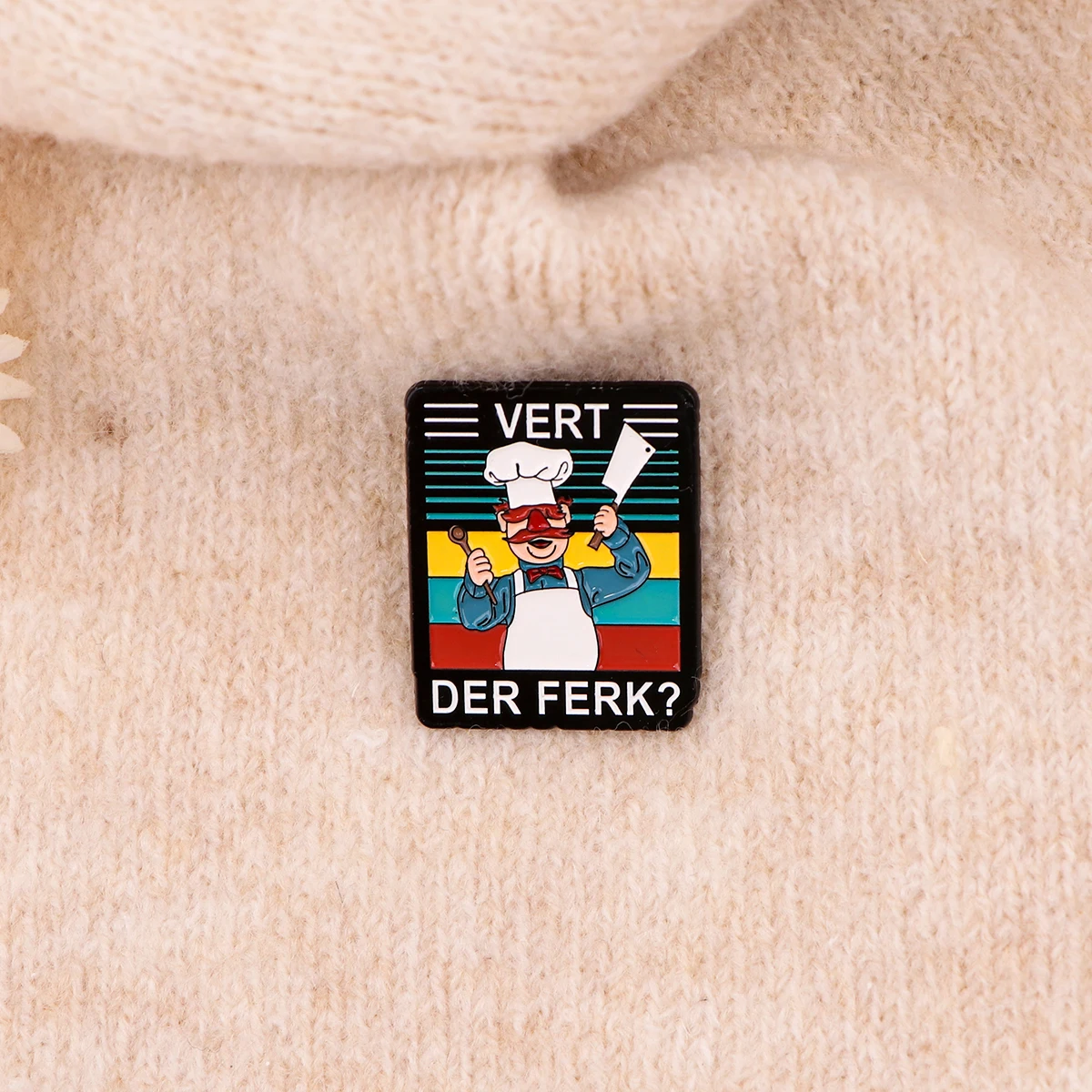 Забавная эмалированная брошь шеф-повара в шведском стиле с цитатами аксессуары