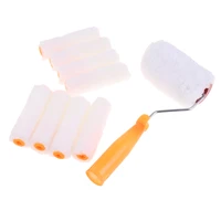 9pcs paint roller brush kit thick diameter roller for wall decorate painting handle tool