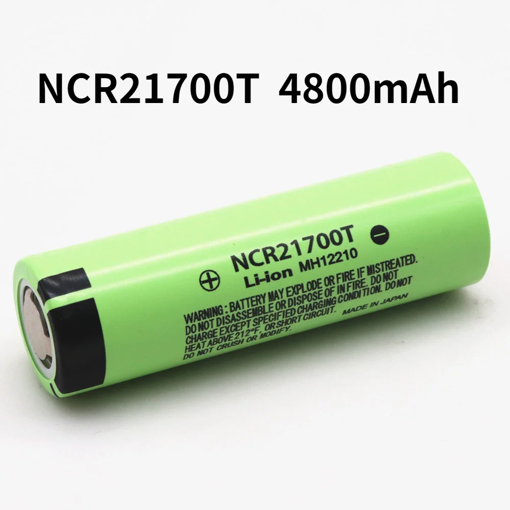 

100% Original 21700 NCR21700T Lithium Rechargeable Battery 4800mAh 3.7 V 40A High-discharge Battery Li-ion Battery Hot Sale