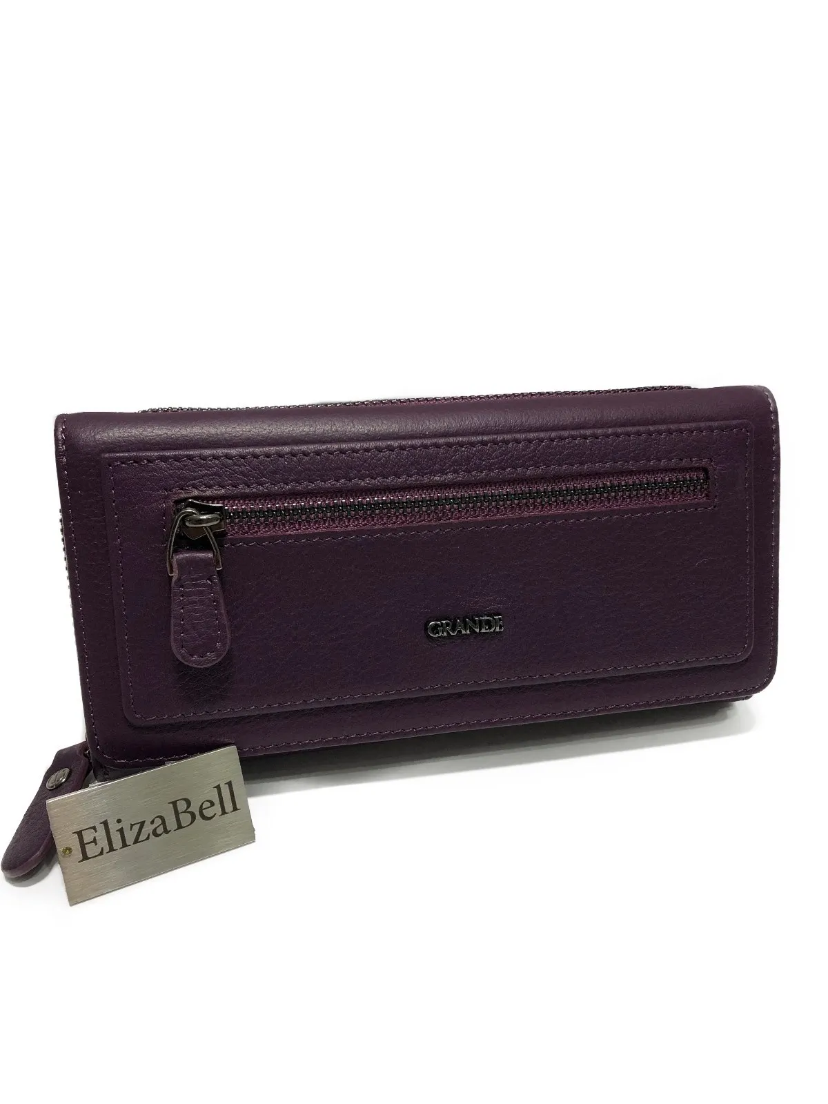 

Genuine leather damson grande Lady passbook size 20 cm10cm