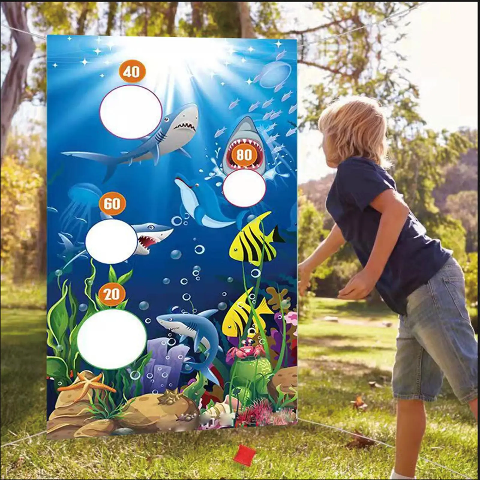 

Hanging Sandbag Throw 1PC Sandbag, 1PC 4M Rope 75x135cm Large Throwing Game Toy Toss for Background Festival Party Favors