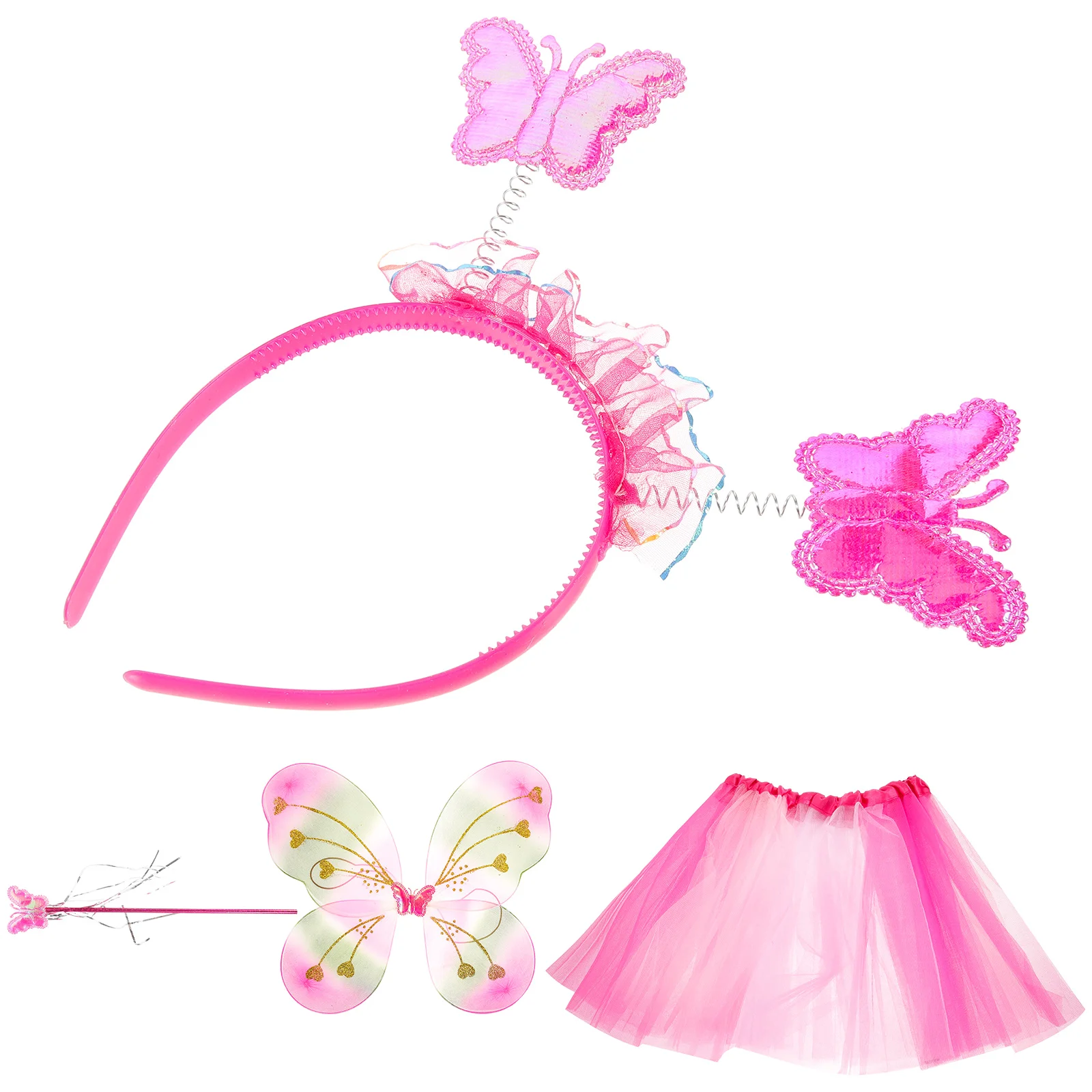 

Повязка на голову с бабочкой детский сказочный костюм Радужная юбка-пачка для девочек реквизит маленькая палочка