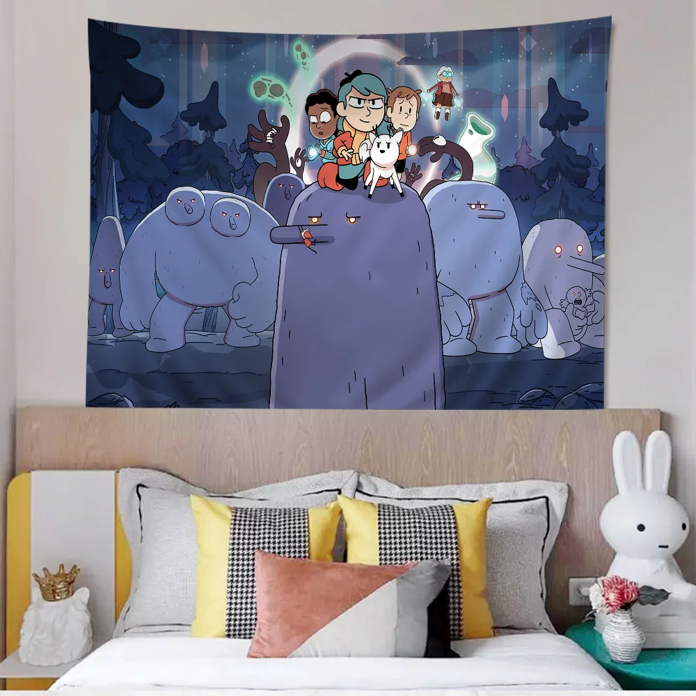 H-Hilda Мультфильм Девушка Богемный Гобелен С Мандалой Настенный Полиэстер Хлопок