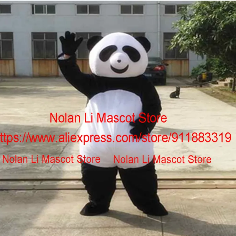 Высококачественная черно-белая гигантская панда талисман одежда с большими