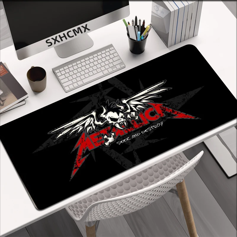 Фото M-metallicas большой коврик для мыши, игровые аксессуары для ПК, настольный расширенный настольный коврик XL, офисный резиновый ковер для ноутбука, мягкий коврик для мыши №1
