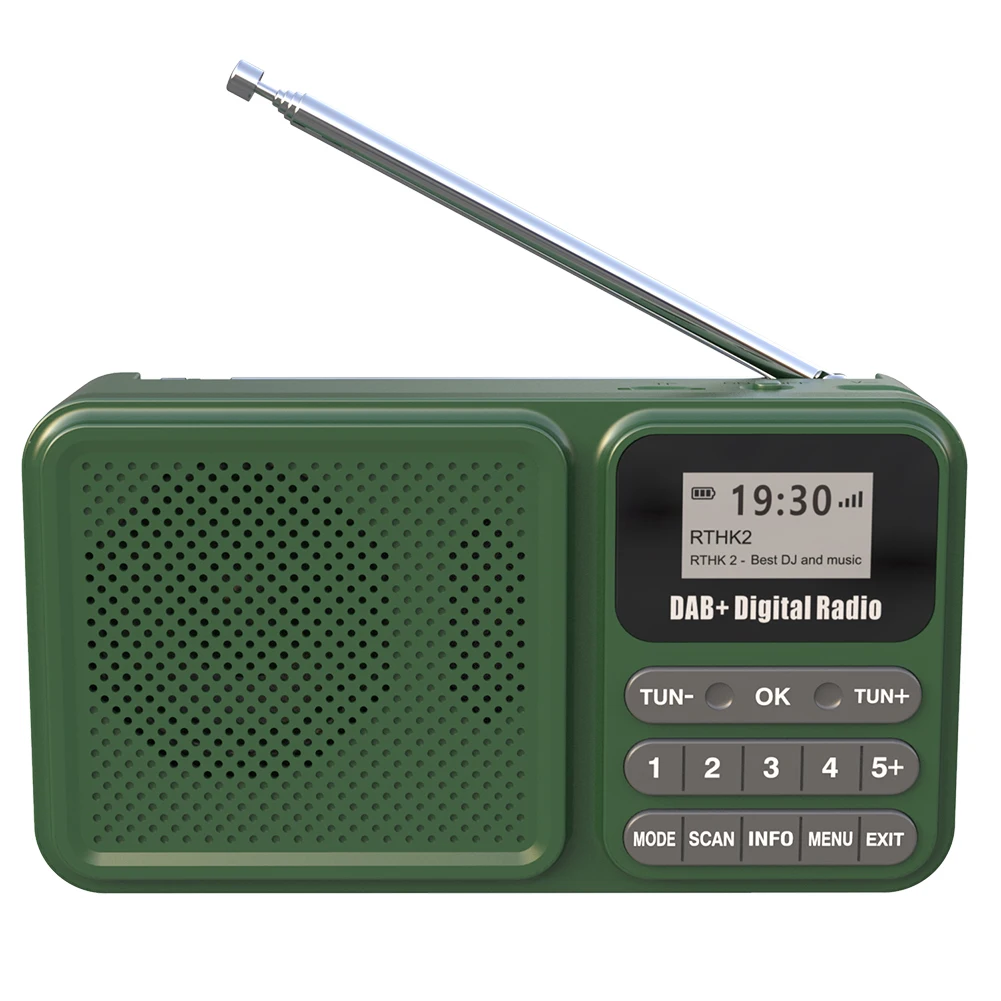 Портативное цифровое радио DAB + Bluetooth-совместимое солнечное