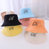 2022 spring fishing hats cotton embroidery bucket caps outdoor kids visor caps uv protection beach boys girls sun hat for kids