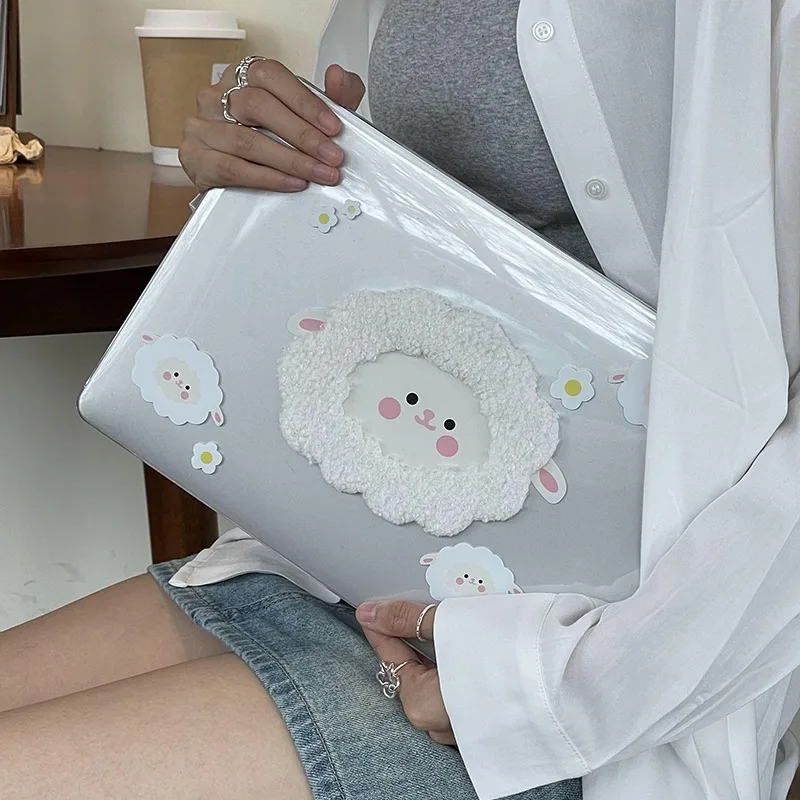 Чехол с 3D вышивкой из овечьей кожи для Macbook Air M1 M2 M3 13 6 15 3 дюйма 2024 A2179 A2337 A2681 A2941 овец