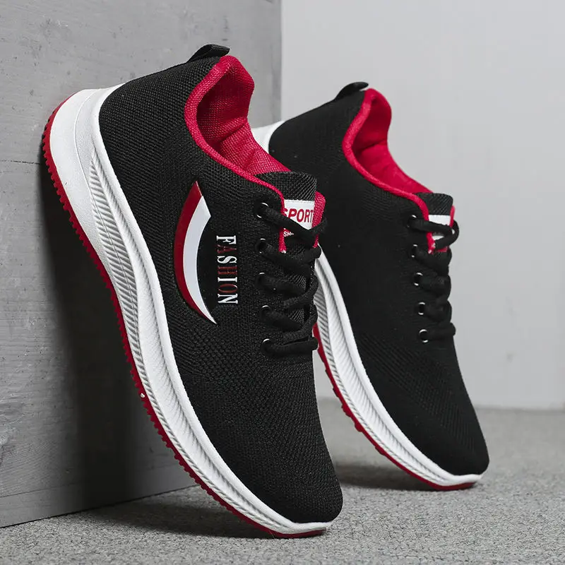 Кроссовки мужские сетчатые на шнуровке легкие повседневные сникерсы удобная