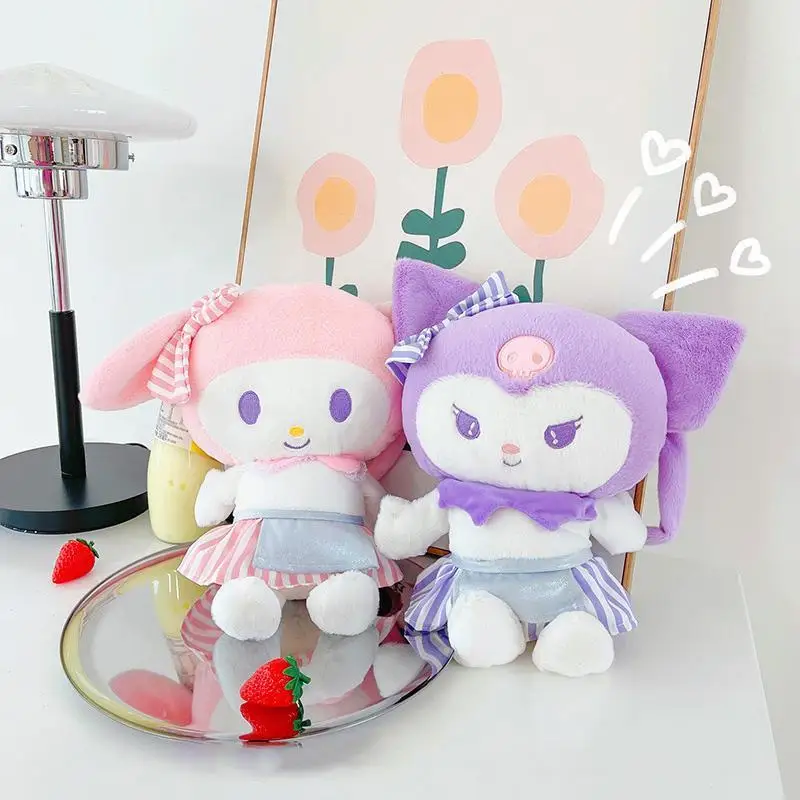 

Kawaii Sanrio Kuromi My Melody Cartoon Image Plush Doll Bag Exquisite Lovely Hand Bag Soft Plush Filling Girly Heart Storage Bag