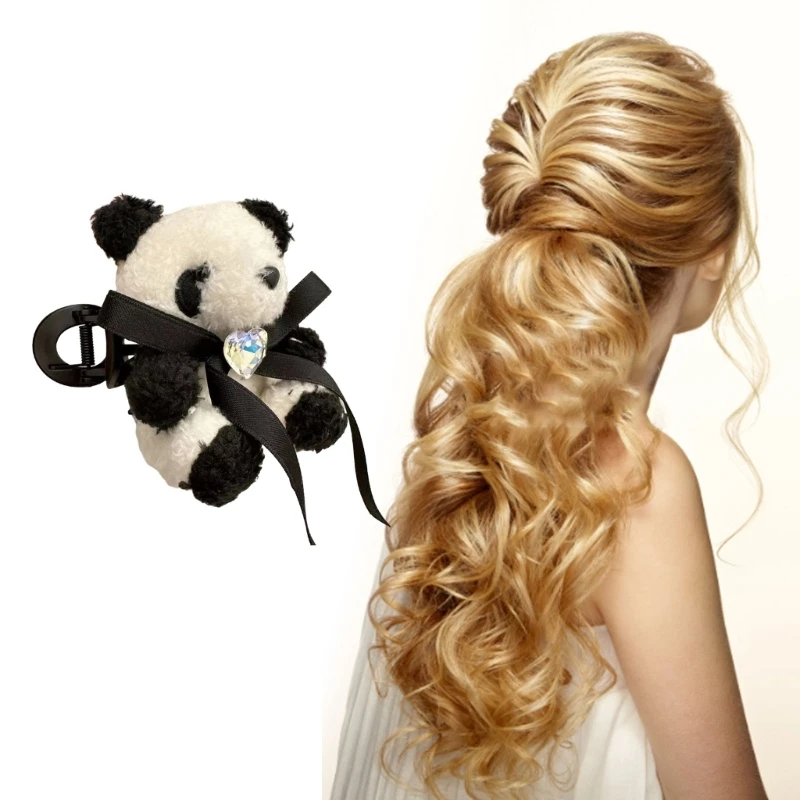 

Lovely Panda Shape Hair Claw for Woman Girls Ponytail Hair Clip for Washing Face M6CD