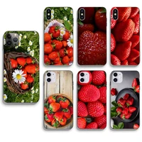 fruit strawberry phone case for iphone 13 12 11 pro max mini xs x xr 7 8 6 6s plus se 2020 fundas shell cover