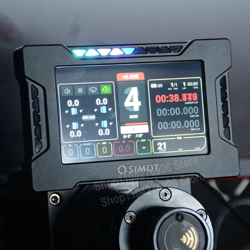 Фото ПК с имитацией гонок DB PRO, дисплей приборной панели, 5-дюймовый сенсорный экран, 19 скоростных фонарей RGB, двойной USB, 60 Гц для FANATEC SIMAGIC №1