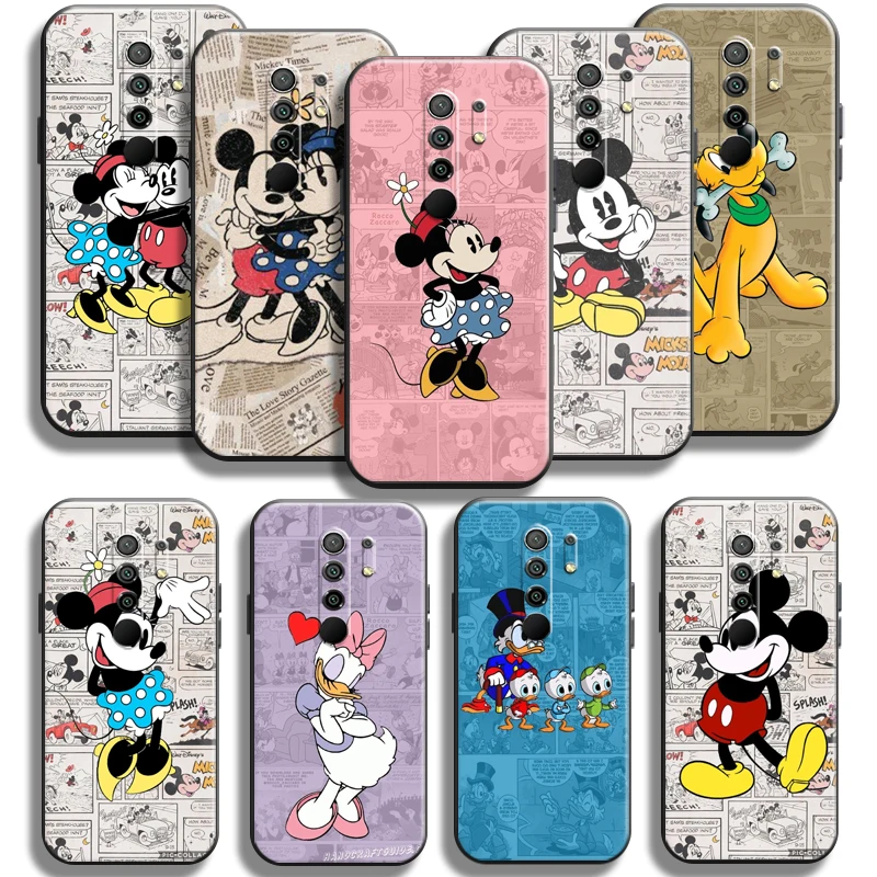 

Cartoon Mickey Minnie Mouse Duck Phone Case 6.53 Inch For Xiaomi Redmi 9 Phone Case Funda Coque Carcasa Black Soft