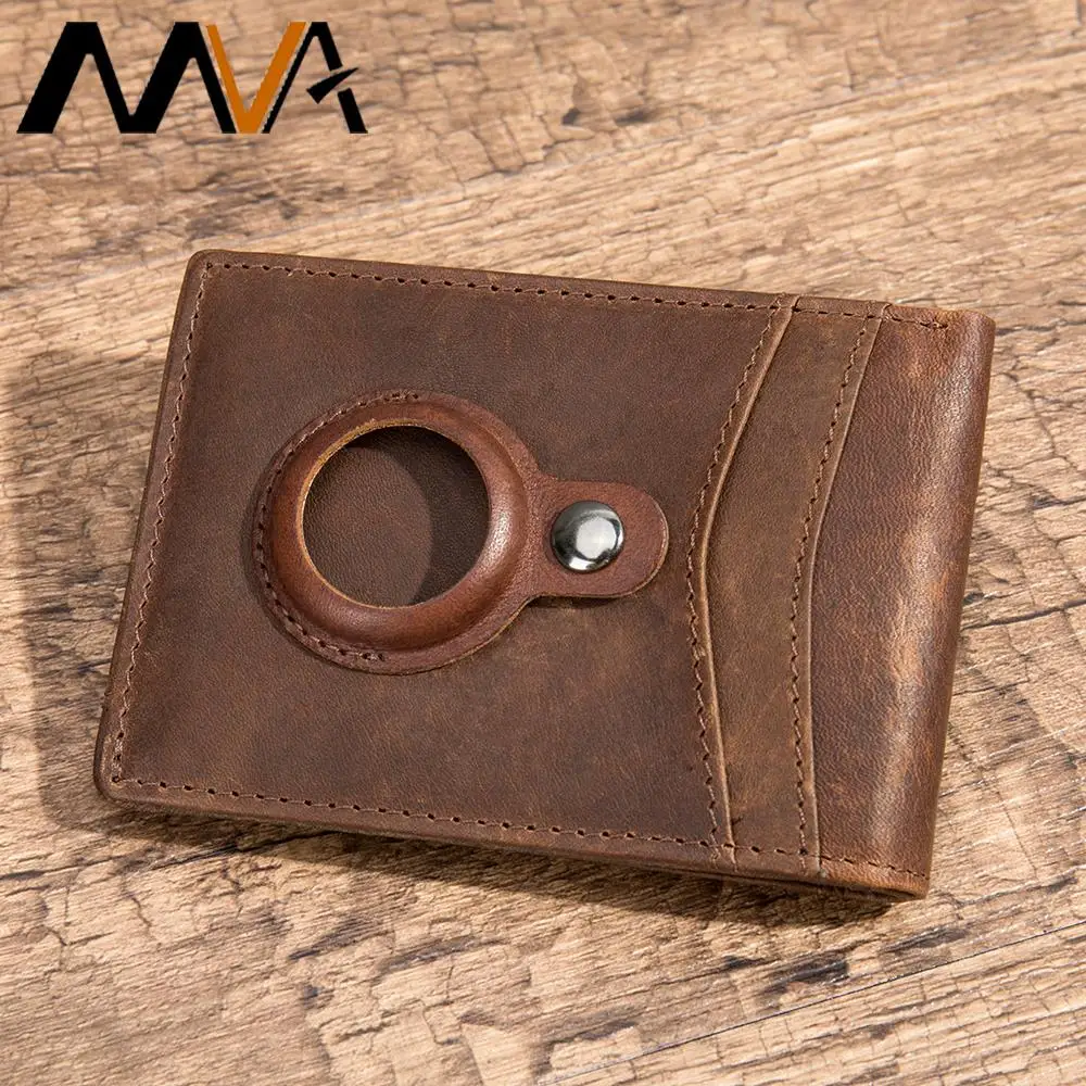 

Airtag Wallet RFID Blocking Slim Card Holders For Men Purse Man's Walllet Genuine Leather Wallets Man Wallets Small New 1042