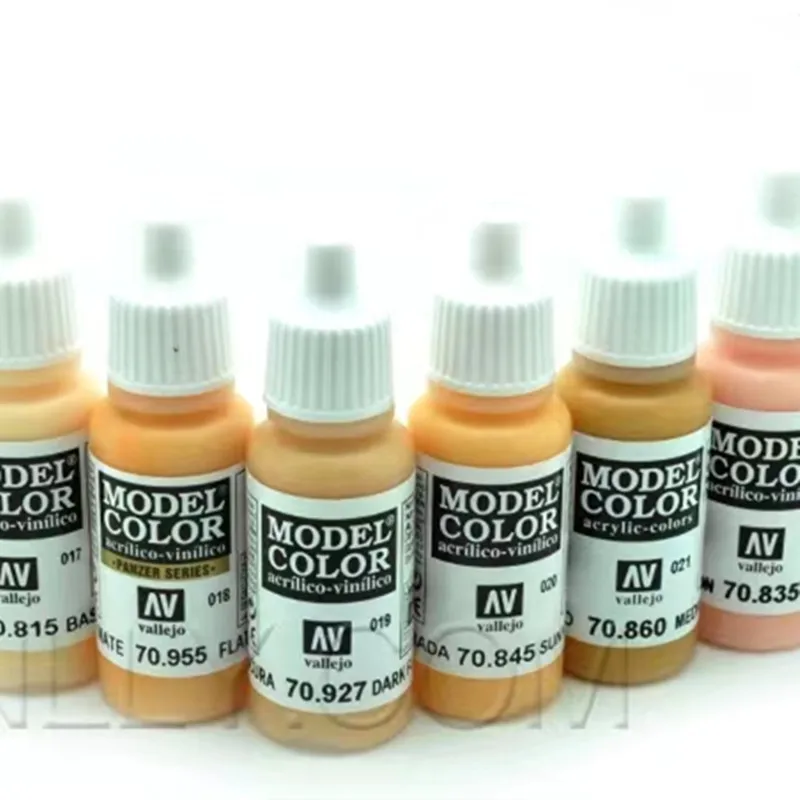 

Модель Испанской краски Vallejo AV, пигмент на водной основе, ручная кисть для покраски лица, набор для распыления цвета кожи, Gundam 70124