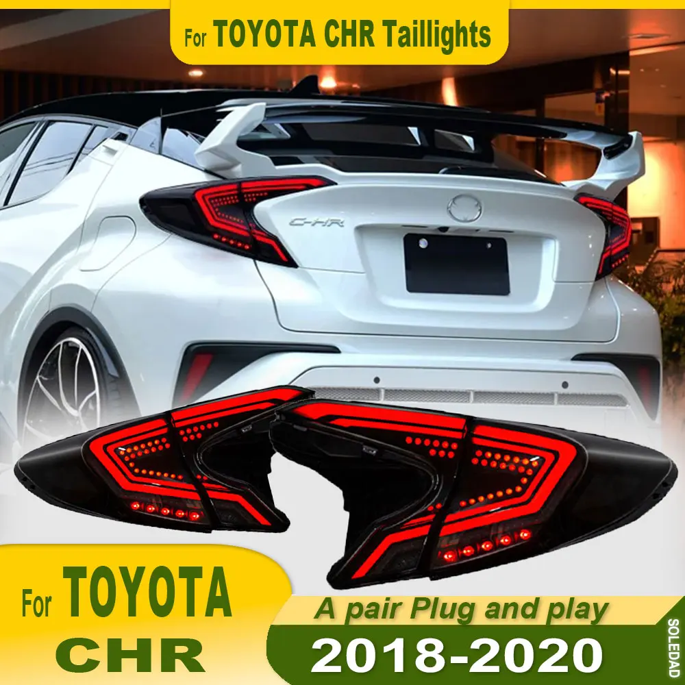 Автомобильный светодиодный задний фонарь для Toyota CHR 2018 2019 2020 DRL Задние фонари