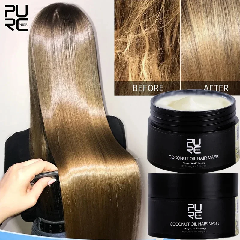 Волшебная кератиновая маска для волос PURC кокосовое масло выпрямления и