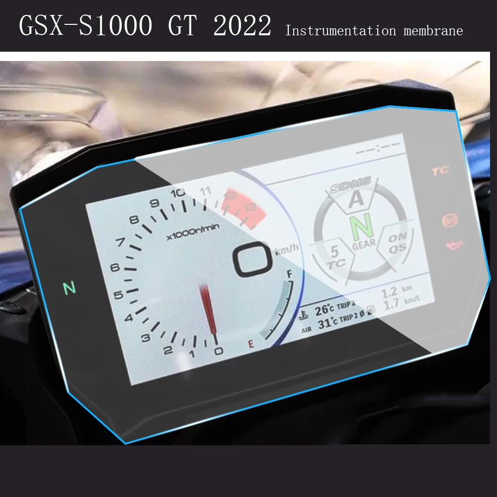 

For SUZUKI GSX-S1000GT GSXS1000GT GSX S 1000 GT GSXSGT 2022-2023 Accessories Dashboard Screen Protecto HD Anti-glare Scratch Cl