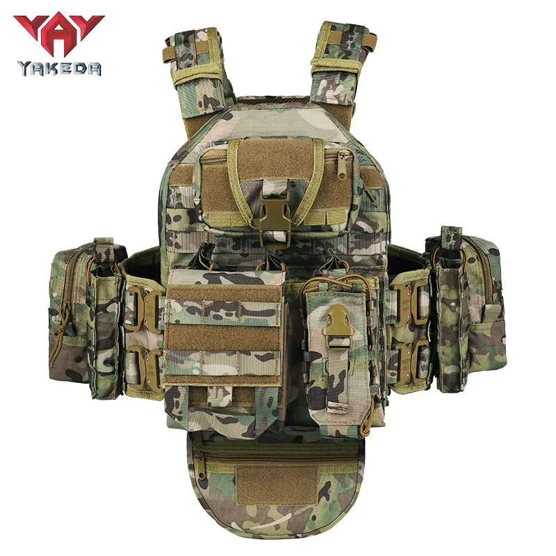 YAKEDA Quick Release Chaleco Tactical Plate Carrier Molle Защита промежности Тактический жилет 1000D
