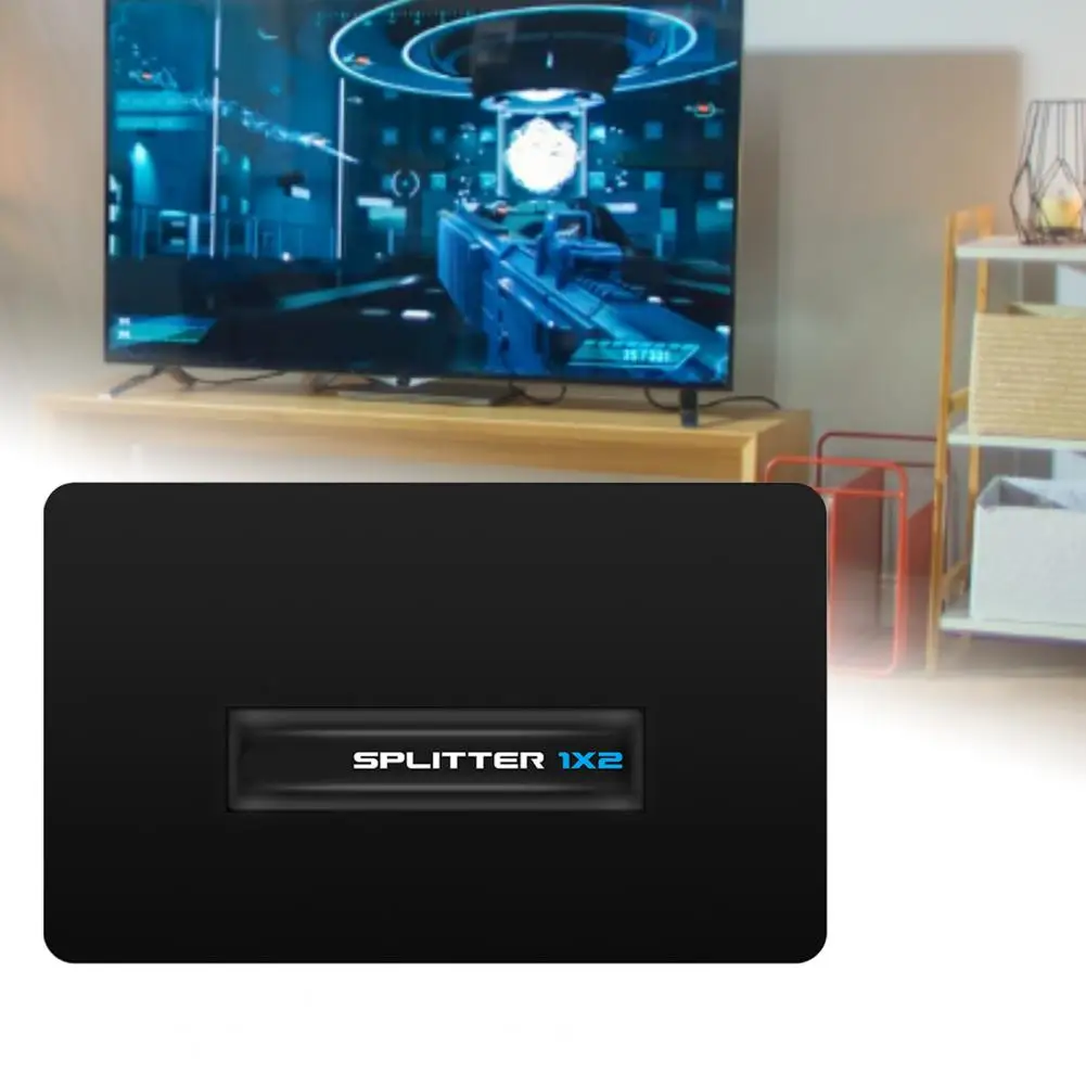 

Выходной разветвитель с поддержкой 4K 1080P, разветвитель видео высокого разрешения HDCP HDMI-совместимый разветвитель, адаптер 1x2 сигнала, компьютерный источник питания