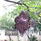 Вращающийся 3d-спиннер Мандала в форме цветка из нержавеющей стали, висячий декор для сададворабалкона