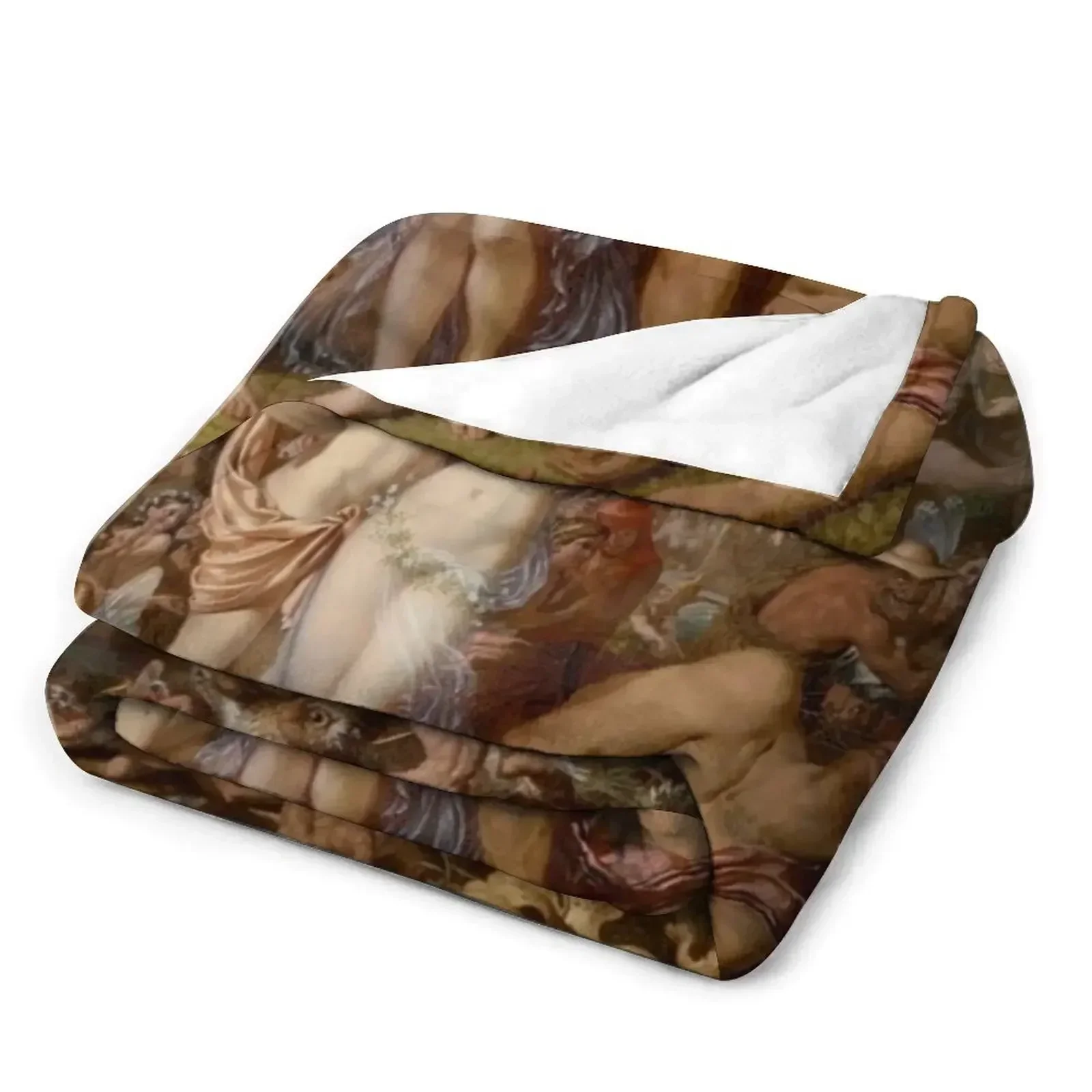 Образление Oberon and Titania — одеяло Joseph Noel Paton одинарные большие мягкие плед-одеяла