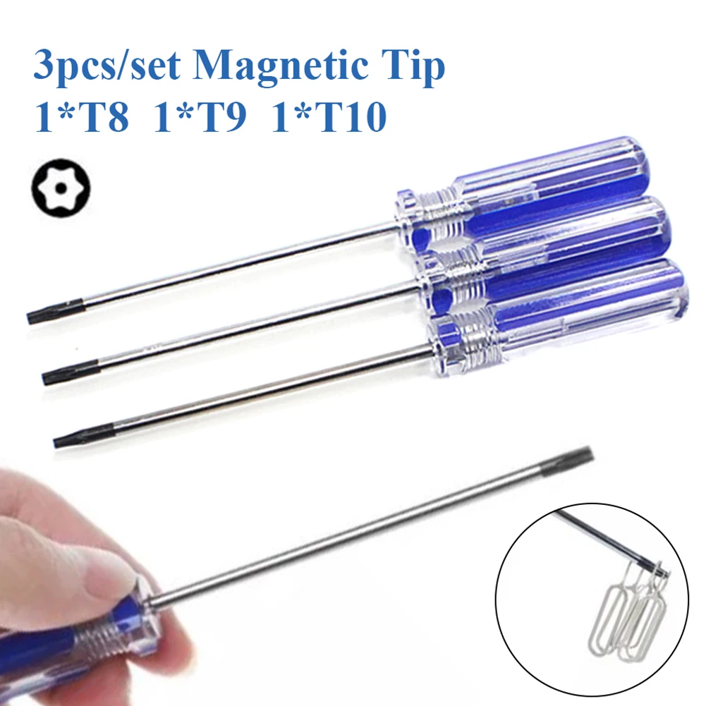 

3PCS Precision Magnetic Screwdriver T8/T9/T10 Hand Repair Tool Multifunctional Screw Driver Kit For PS3 Hard Driver Cell Phone