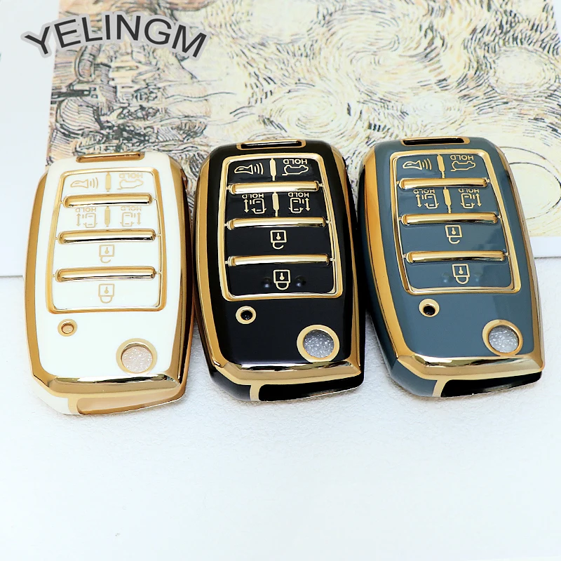 Модный 6-кнопочный чехол для автомобильного ключа из ТПУ Kia Rio 3 K2 Ceed Cerato K3 Sportage 4