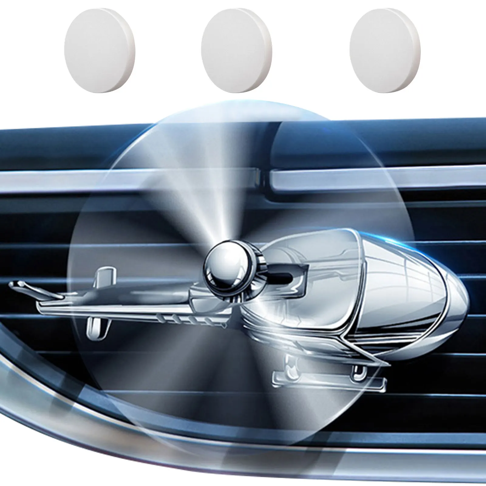 

Car Perfume Helicopter Propeller Car Air Vent Clip Air Freshener with 3-Fragrance Tablets Auto Fragrance for Car Office Home