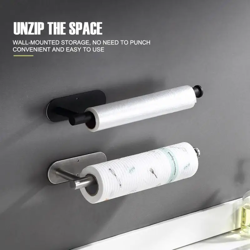 

Держатель для туалетной бумаги, самоклеящееся настенное крепление, держатель для бумажных полотенец, рулон бумаги из нержавеющей стали, ве...