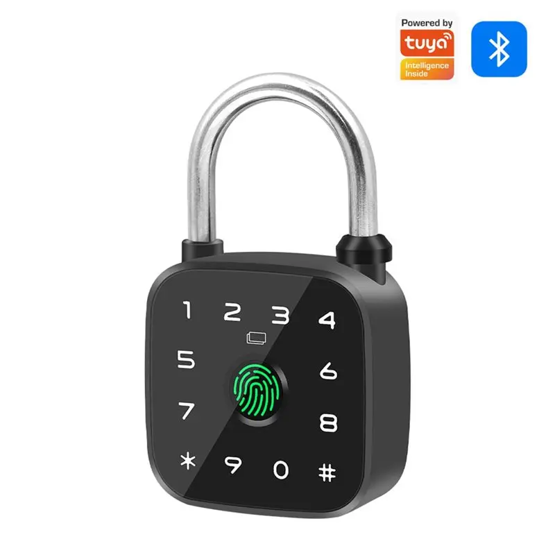 Фото ABMH-Tuya APP Умный замок с отпечатком пальца и паролем, Bluetooth, миниатюрный, водонепроницаемый, биометрический электронный замок для шкафчиков, багажа, спортзалов №2