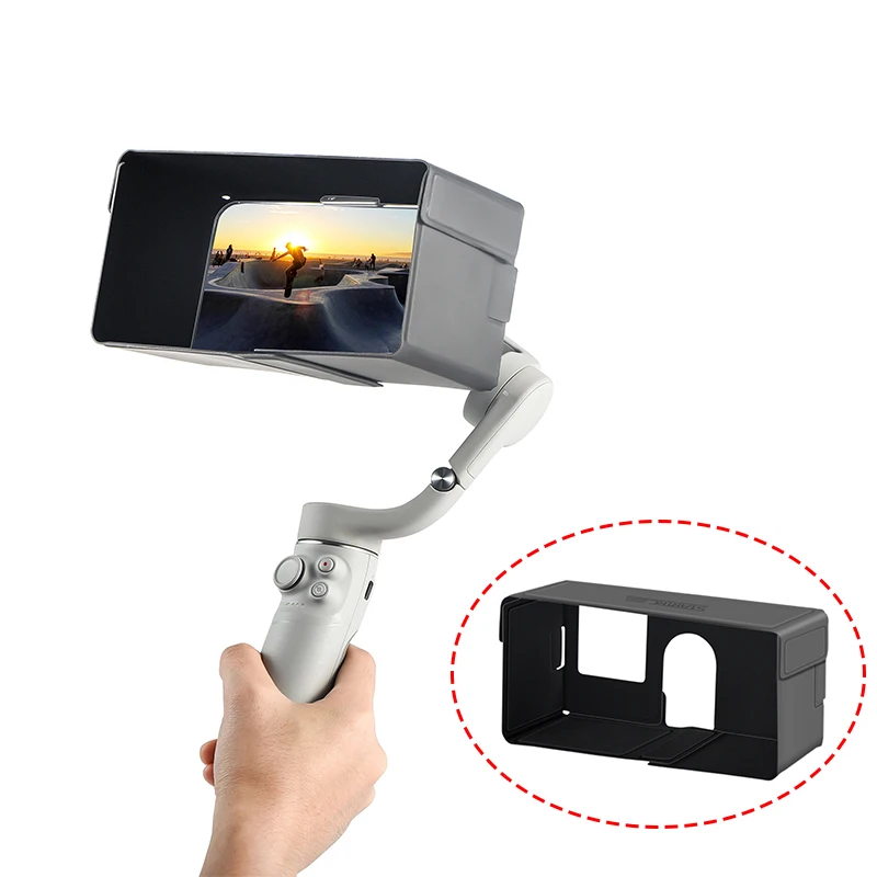 

For DJI OM 5 Smartphone Gimbal Handheld Sun Hood Magnetic PU Monitor Sunshade For DJI Osmo Mobile 4/SE Stabilizer Accessories