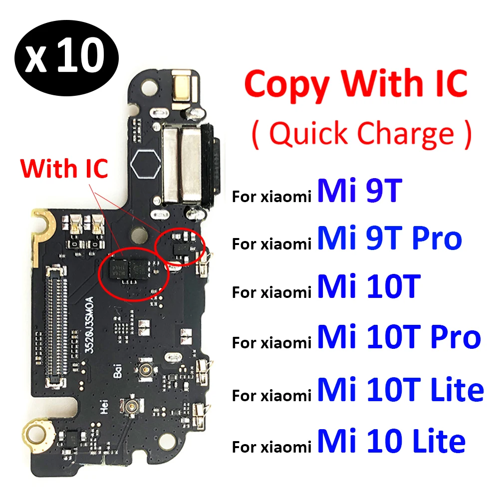 

10 шт./лот, USB-порт для зарядки, док-разъем, гибкий кабель для Xiaomi Mi 9T 10T Pro 10 Lite 5G
